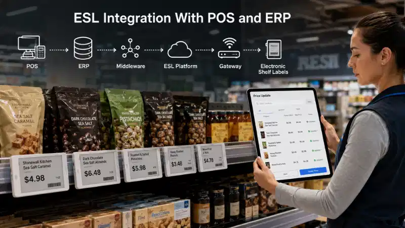 POS ۋە ERP بىلەن ئېلېكترونلۇق Shelf بەلگىسىنى بىرلەشتۈرۈش: API لار ، سانلىق م...