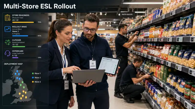 Multi - دۇكان پارچە سېتىش ئۈچۈن ئېلېكترونلۇق Shelf بەلگىسىنىڭ رول ئېلىش پىلانى